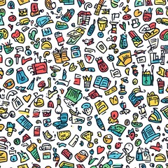Doodle seamless pattern background