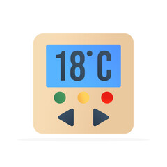 smart thermostat icon, colored flat vector. modern and minimalist design.