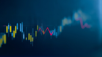 Trading Chart's Rise and Fall: A captivating visual representation of market fluctuations, depicting the dynamic ebb and flow of financial trends.