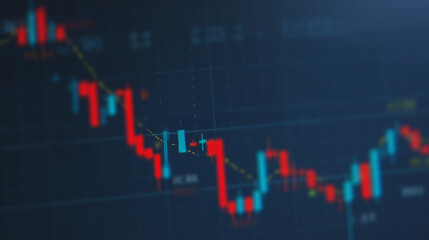 Market Trend Analysis: Capturing the pulse of the market with this vibrant illustration of a descending trend. The downward-sloping chart paints a clear picture of the current economic status.