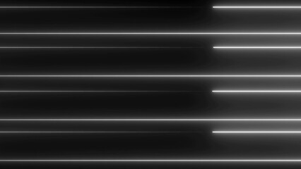 Obraz premium Abstract neon light lines background in black and white futuristic digital design element for modern visuals and technology concept