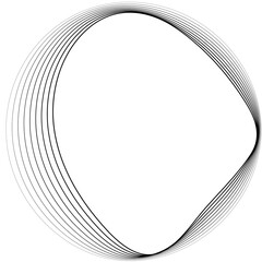 Circles wave lines halftone of frame. Design technology