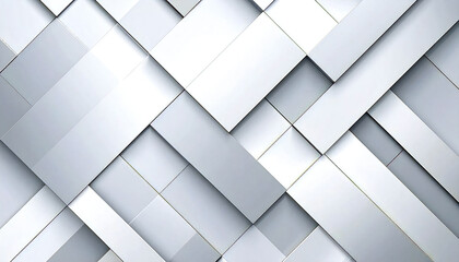 銀の幾何学模様のイラスト。3D。立体的なブロックスタイル。Silver geometric pattern illustration. 3D. Three-dimensional block style.