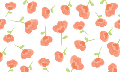 Beautiful orange tulip pattern image.