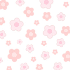 Flower vector illustration. Beautiful cute colorful floral pattern.
