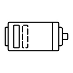 low battery outline icon