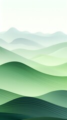 Obraz premium Digital technology Green and white curved mountain illustration poster background