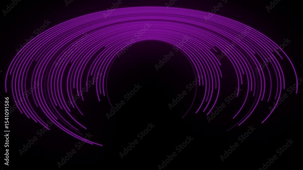 Aufkleber violet minimal circular lines abstract tech modern background. seamless looping geometric futuristic