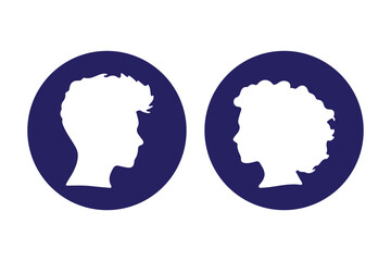 Man and woman silhouette eps 10 file 