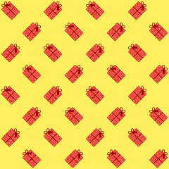 Gift Present Vector Seamless Pattern