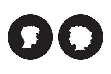 Man and woman silhouette eps 10 file 