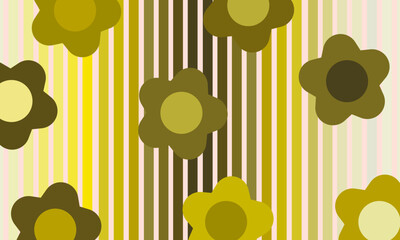 Green tone floral wallpaper.