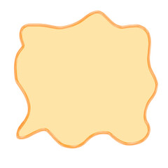 Abstract Blob Shape with Orange Border