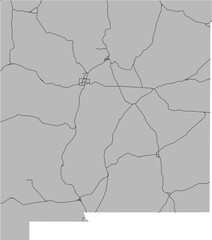 New Mexico vector map of the National Highway System with state boundary (NHS, Web Mercator projection, PPT-compatible & fully editable)