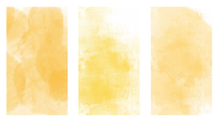 Yellow watercolor background with copyspace for your design. vector.