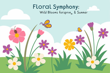 Spring Serenade: Decorative Wildflower Borders