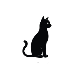 Cat silhouette vector art illustration