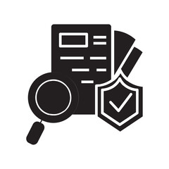 magnifying glass with document