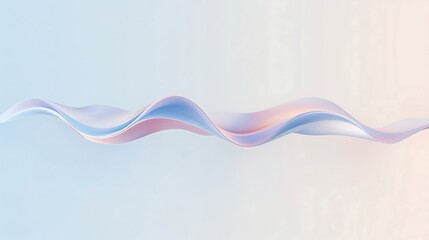 Abstract Pastel Pink Blue Wave Flowing Digital Art Smooth Gradient Swirl image