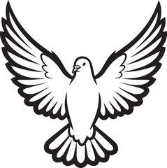 Obraz premium Majestic Flying Dove Silhouette