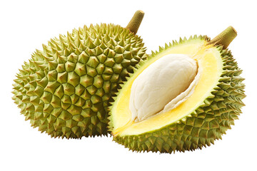 Fototapeta premium Studio shot of durian fruit, showcasing its unique texture, and flavor profile