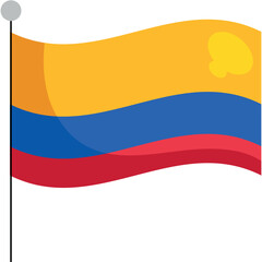 Colombian national flag in flat vector style