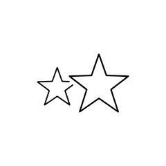 Obraz premium Minimalist Star Line Art Silhouette