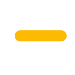 Flat yellow horizontal line icon with smooth, rounded edges. Simple and modern design, ideal for use in UI, web, or infographic elements.