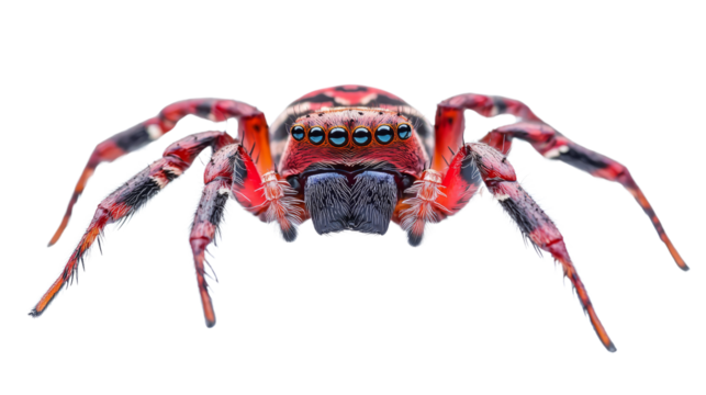 Vibrant red spider in close-up nature setting macro photography wildlife exploration