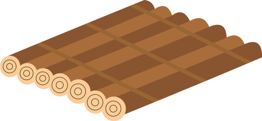 Raft Float Illustration