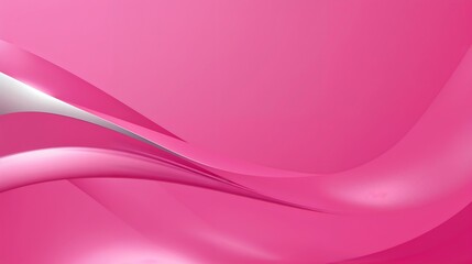 Abstract Pink and Silver Wave Digital Art Three Dimensional Curves Flowing Design image