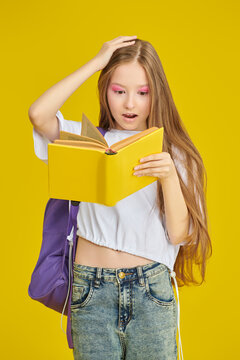 surprised school reader