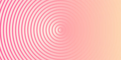 Abstract pastel colorful pink and yellow gradations. Circle effect style geometric abstract background simple