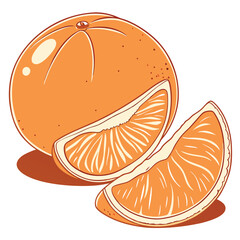 orange on white background