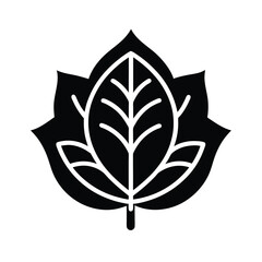Clove Leaf Edge Icon Vector Illustration