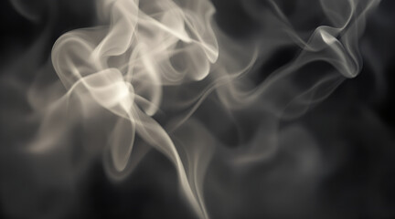 Fototapeta premium Abstract smoke background with flowing ethereal shapes on a dark backdrop