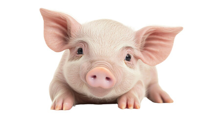 Fototapeta premium Playful piglet exploring the farmyard close-up photography natural setting animal kingdom