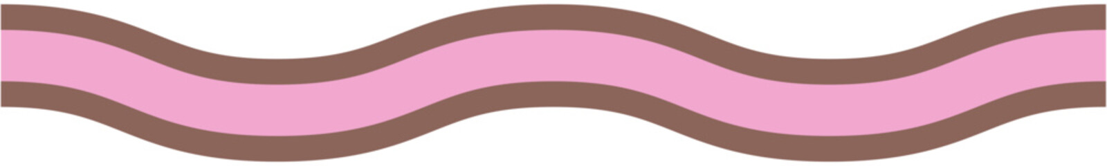 チョコ×ピンクのウェーブライン素材