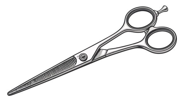 Classic Barber Scissors – Vector Monochrome Icon