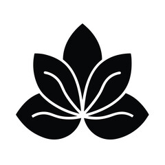 Ginger Petal Shape Icon Vector Illustration