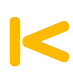 Flat yellow letter icon with unique design and rounded edges. Modern, minimalistic style suitable for use in graphic, web, or UI elements.Element Matematika