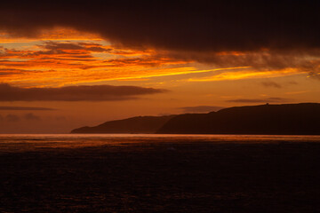 Obraz premium 奄美大島の夏の日の出。