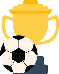 Trophy Football Illustration