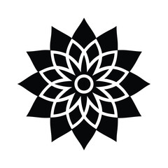 Rosette Pattern Icon Vector Illustration