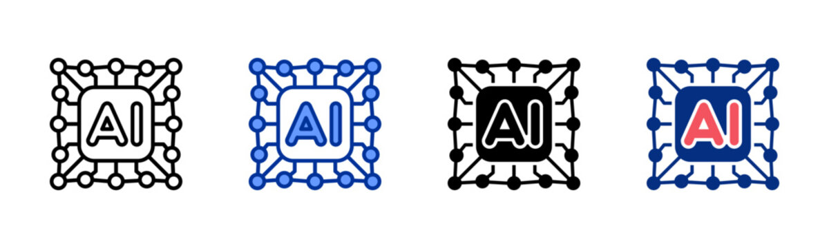 Ai icon sheet multiple style collection
