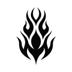 Tribal Flame Mark Icon Vector Illustration