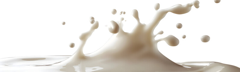 Obraz premium Dramatic milk splash isolated on black backdrop showing high-speed motion detail