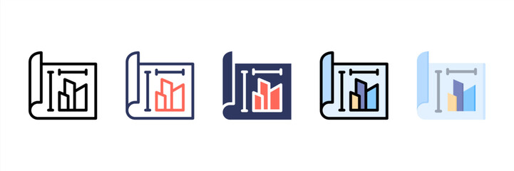 Measure Multi Style Icon Set