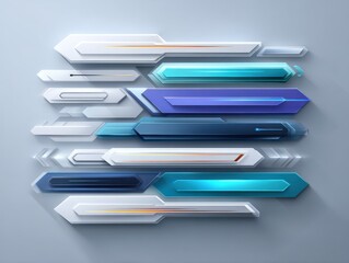 Abstract geometric shapes, futuristic design