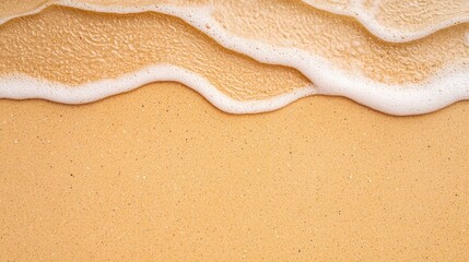 Obraz premium Tranquil Beach Scene with Gentle Waves and Soft Sand Under Bright Sunshine on a Summer Day